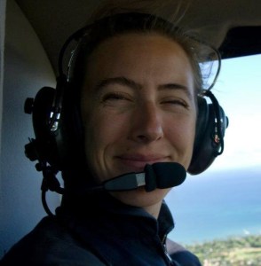 Yvonne Flying in a Hughes 500