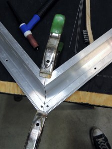 Weld Prepped Aluminum Passthrough Frame Corner