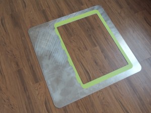 Masked Off Bond Areas on Aluminum Roof Hatch Adapter Plates