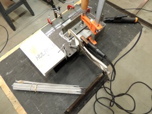 Completed Preliminary Welding of Spare Tire Mount Plate