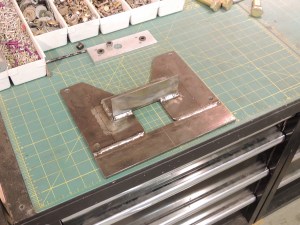 Completed Preliminary Welding of Spare Tire Mount Plate