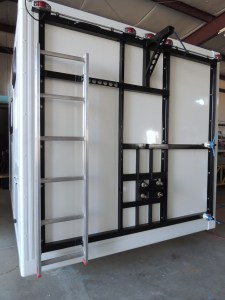 Installed Ladder and Hoist Side Strut on Rear Frame