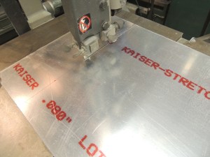 Fabricated and painted aluminum plate for bike enclosure