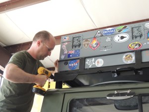 Match Drilled Ladder Mount Holes into Truck and Roof Rack