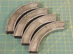 Welded Ladder Corners into Ring and Cut into 4 Pieces