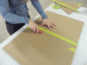 Made Templates for Melamine on Back of Cab Wall
