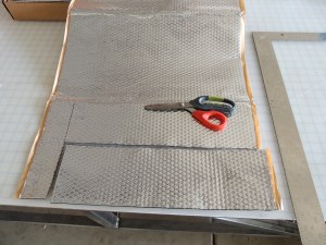 Applied Sound Deadening Mat to Sheet Metal Areas Behind Glove Box