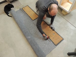 Bonded Indoor-Outdoor Carpet to Cab Door Panels