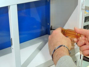 Bonded Mounting Plates to Back of Bathroom Ikea Cabinets