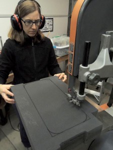 Cut Foam Rubber to Fill Cab Floor Cavity