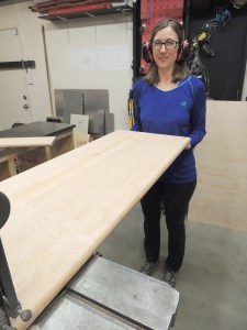 Cut Kitchen Countertop to Size and Sanded Surface