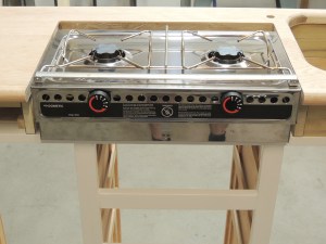 Drilled Mounting Holes and Test Mounted Alcohol Stove