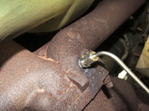 Installed EGT Gauge in Exhaust Manifold