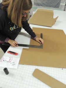 Made Templates for Wool Felt for Engine Access Door, Glove Box, and Top of Dash