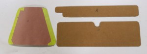 Made Templates for Wool Felt for Engine Access Door, Glove Box, and Top of Dash