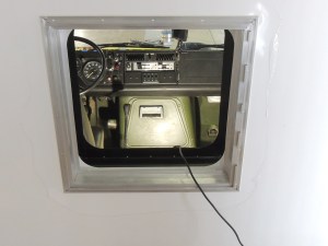 Masked and RTV Sealed Cab Side Passthrough Frame