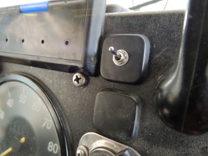 Modified Dash Blanking Plate and Installed Reverse Camera Shutoff Switch