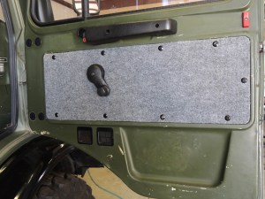 Reinstalled Carpeted Door Panels