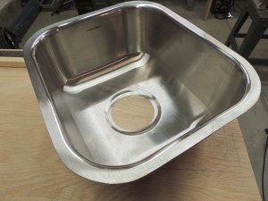 Trimmed Down, Sanded, and Blended Sink Flange