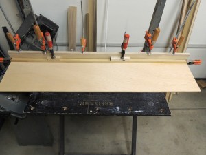 Assembled base of passenger side upper cabinet