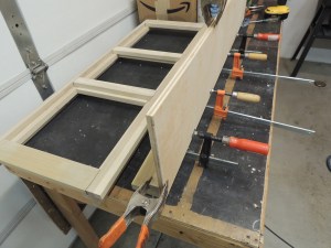 Assembled upper kitchen cabinet