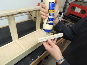 Assembled upper kitchen cabinet