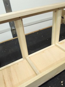 Assembled upper kitchen cabinet