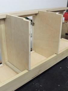Assembled upper kitchen cabinet