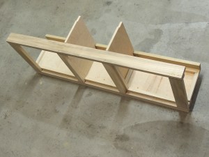 Assembled upper kitchen cabinet