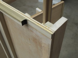 Clearanced breaker-switch box for window frame interference