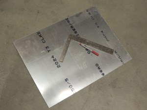 Cut aluminum for breaker switch plate