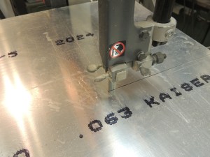 Cut aluminum for breaker switch plate