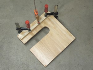 Fabricated under sink shelf