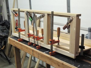 Final assembled overall passenger side upper cabinet