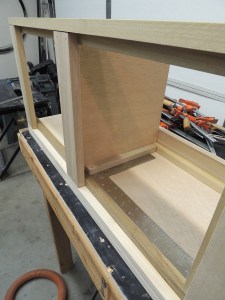 Final assembled overall passenger side upper cabinet