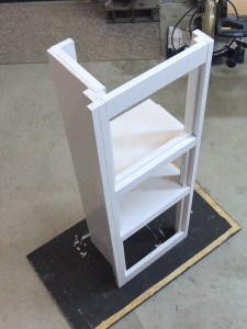 Painted kitchen upper cabinet