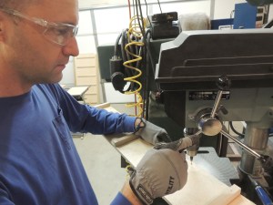 Predrilled holes for future cubby install into habitat