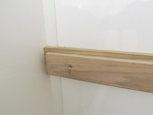 Prepped, bonded, and screwed bed support rails into habitat