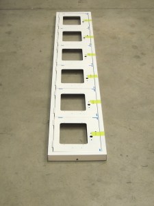 Salvaged face of locker to potentially reuse for kitchen pantry