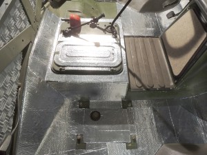 Templated and Applied Sound Deadening Mat to Cab Floor and Firewall