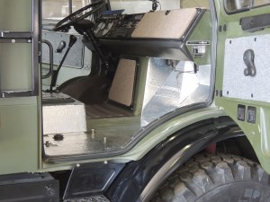 Templated and Applied Sound Deadening Mat to Cab Floor and Firewall