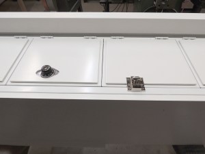 Used tape to position pantry door faces while bonding with Korapop 225