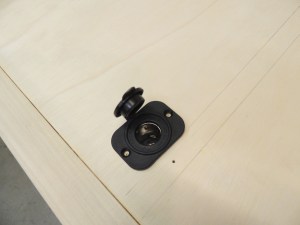 Cut hole for refrigerator power socket