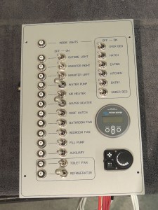 Finished switch panel assembly