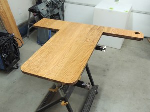 Sanded and applied urethane to table