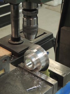 Tapped clamping hole in shower valve mount