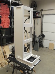 Applied final coat of paint to passenger side cabinet-switch box assembly