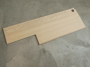 Cut and clearanced passenger side oak table to size