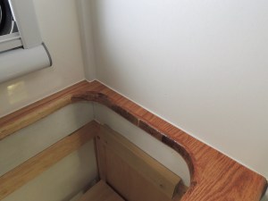 Masked, prepped, bonded, and screwed kitchen pantry