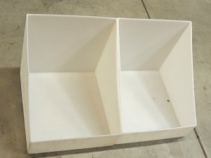 Fabricated under bed storage bins out of old water tank